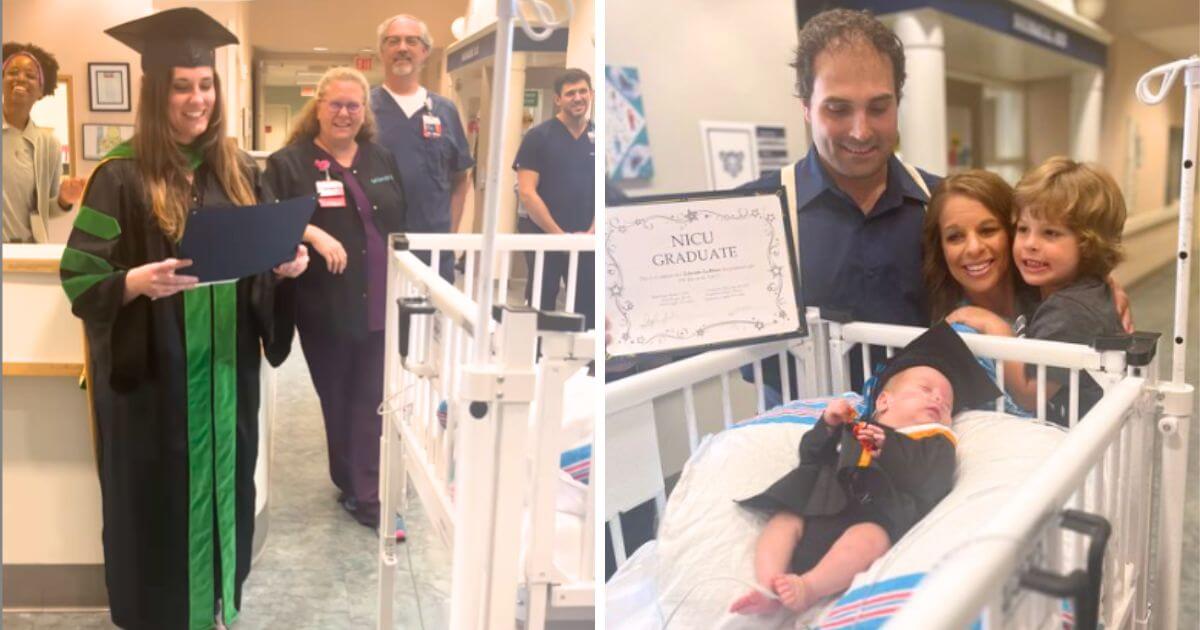 Baby boy born 14 weeks early graduates from NICU in heartwarming ceremony