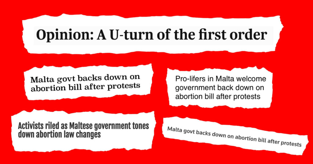 Img 12 Media outlets report on the Maltese Government making a major ‘u turn on their abortion bill